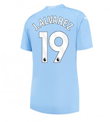 Manchester City Julian Alvarez #19 Primera Equipación Mujer 2023-24 Manga Corta